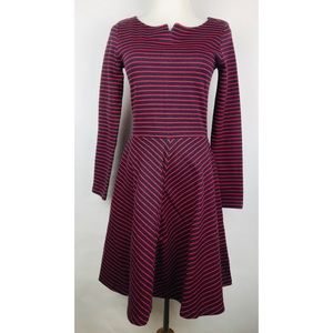 Gap Dress Size 0 Blue Red Stripe Fit & Flare